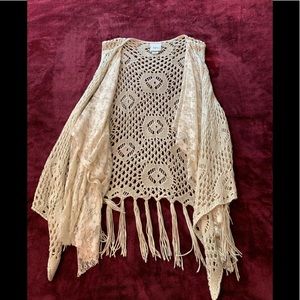 Lace and crochet vest